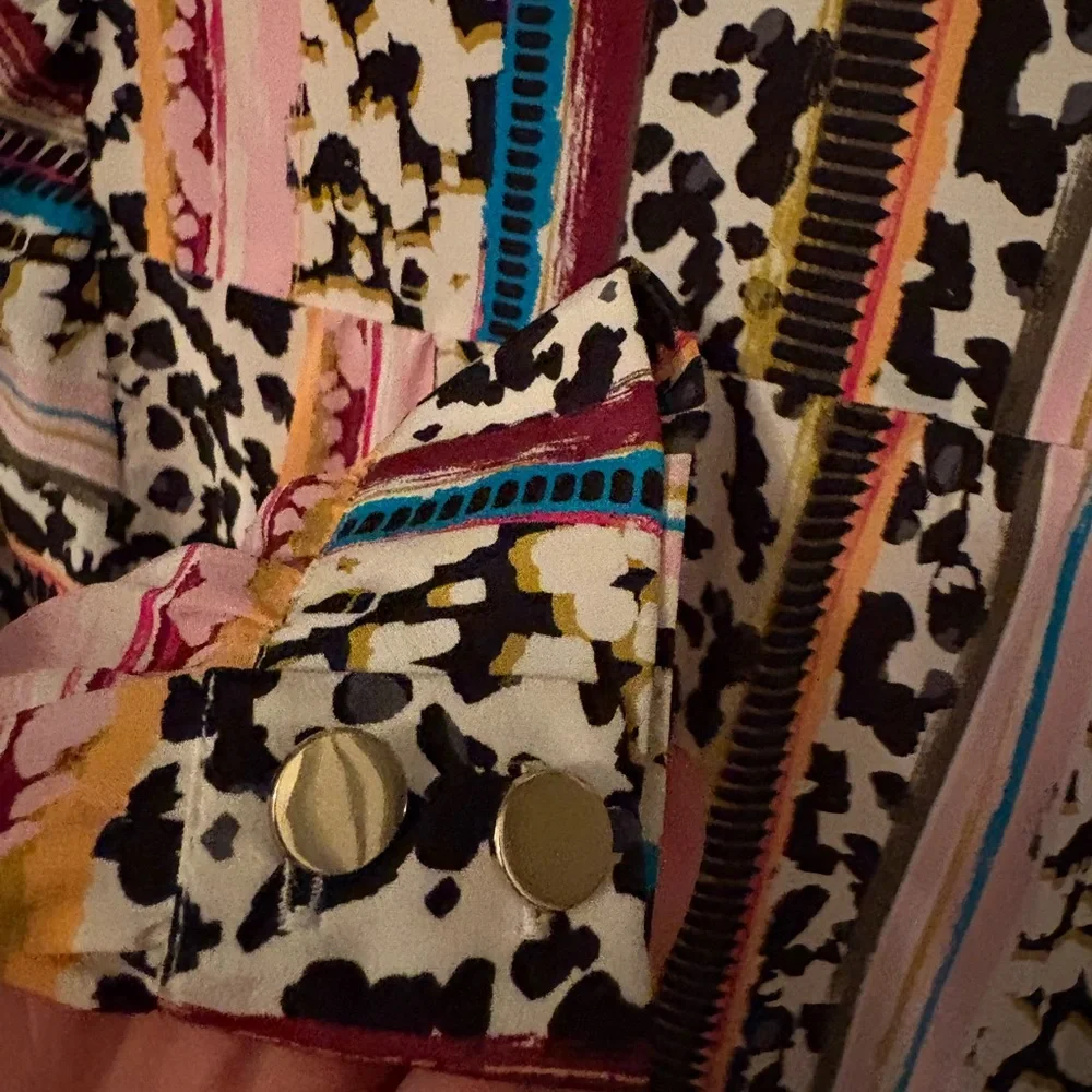 Marie Oliver Vibrant Striped Wrap Blouse - Picture 8 of 9